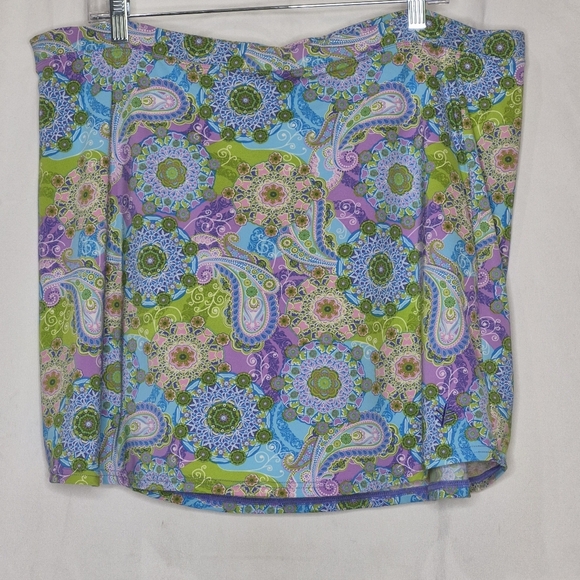 Coolibar 2 pc Paisley Top Skort Set UPF 50+ Sun Protection - Size XXL  ** Flawed - Picture 8 of 15